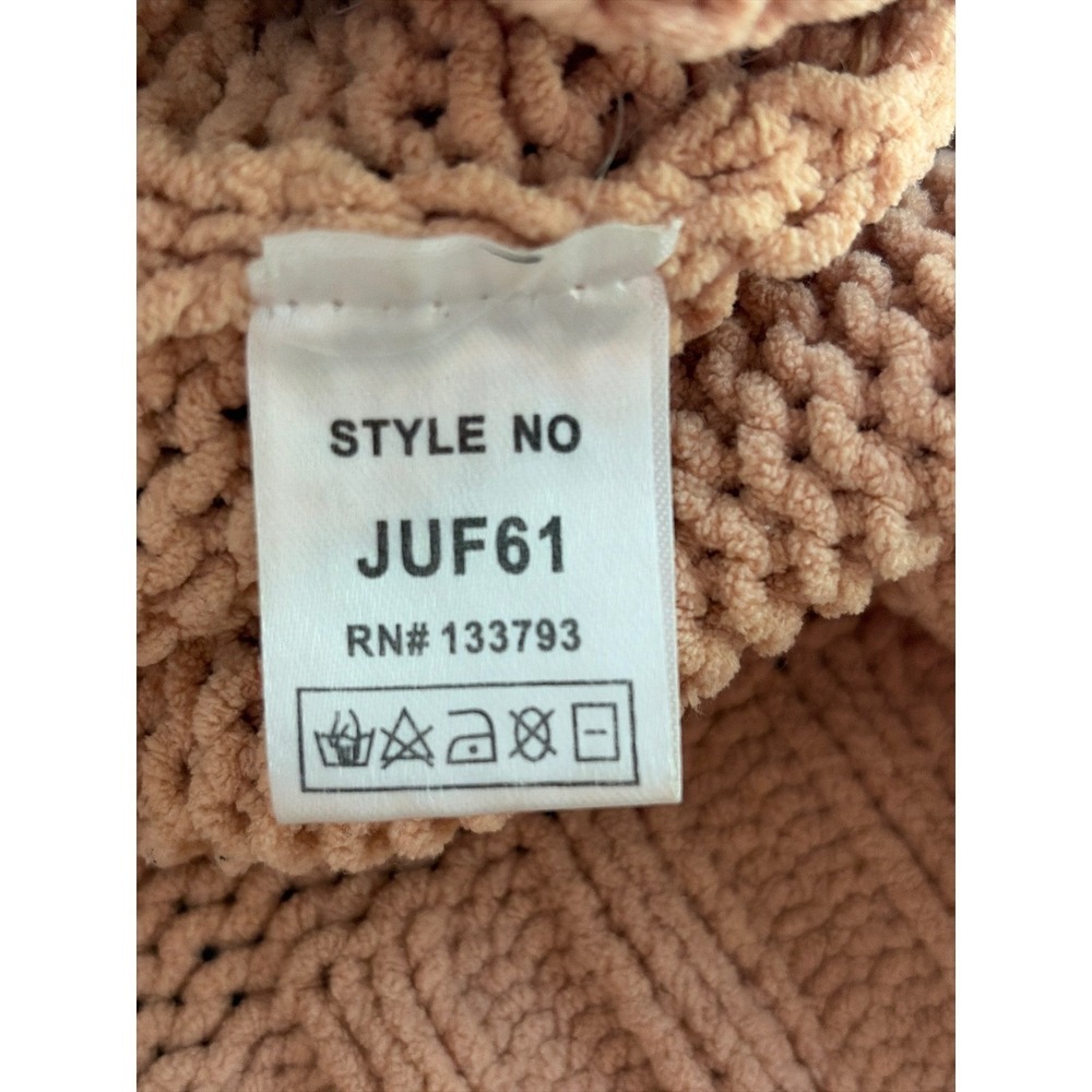 Pol Womens Boho Grunge Hoodie Sweater Distressed Chunky Knit Oversized L - Picture 6 of 7